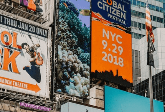 Original image of New York digital billboard before compression