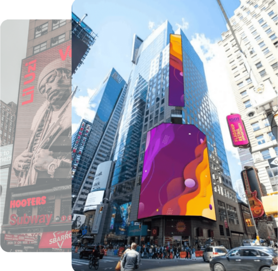 Platform interface screen showing digital advertising workflow