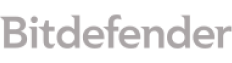 Bitdefender company logo displayed in grayscale format