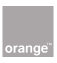 Orange telecom brand logo displayed in monochrome